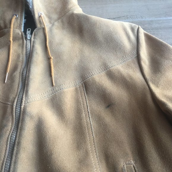 Men's Vintage Suede Jacket with hood - Picture 4 of 11